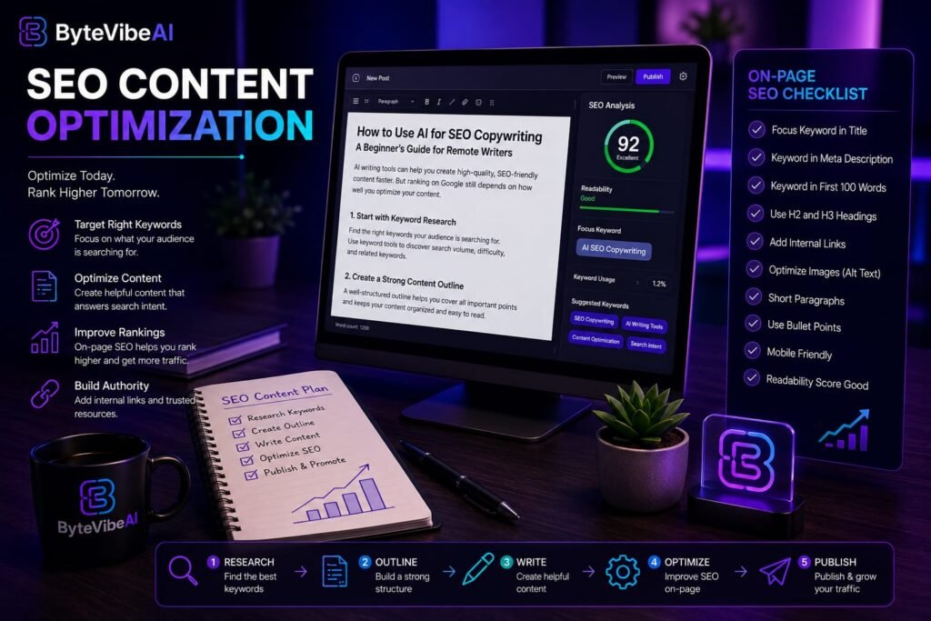 Editing and Publishing SEO Content Editing and publishing SEO copywriting content before going live