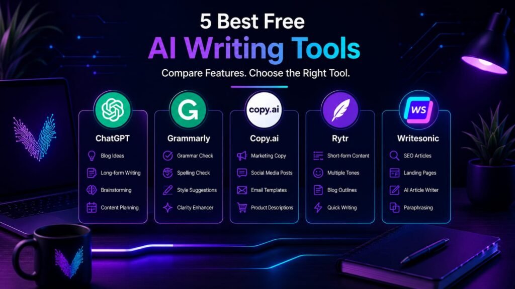 Comparison of the best free AI writing tools