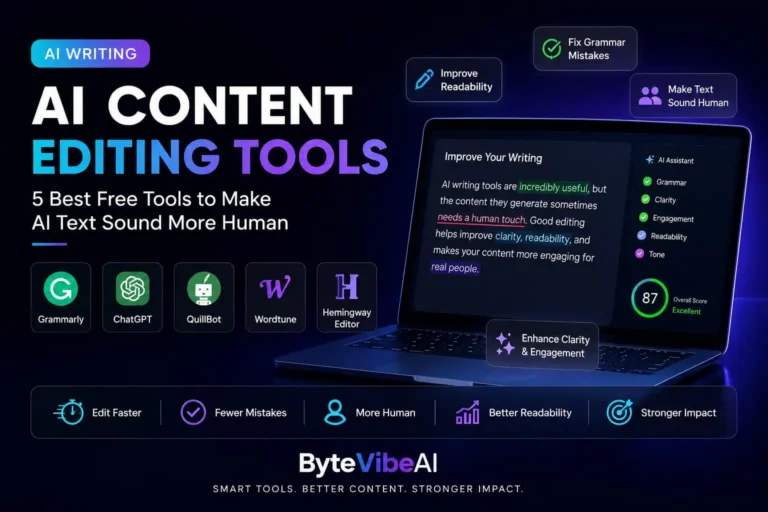 AI Content Editing Tools for improving grammar and making AI writing sound more natural