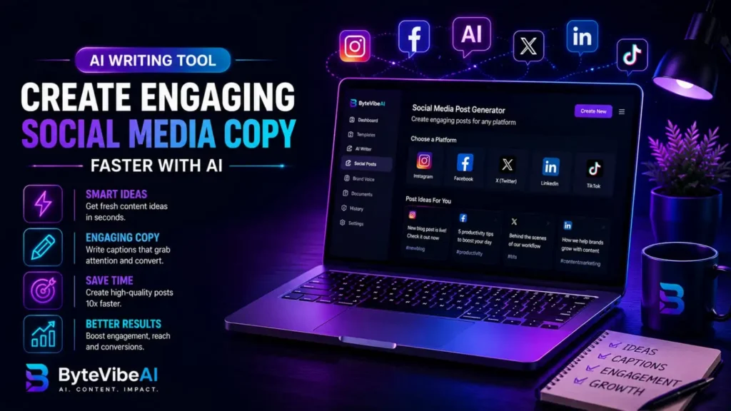 ChatGPT helping create engaging social media captions and marketing copy