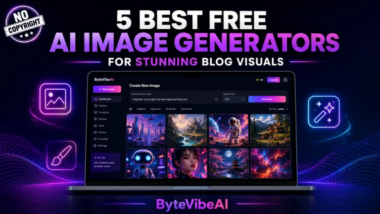 Best free AI image generators for creating stunning, copyright-free blog visuals