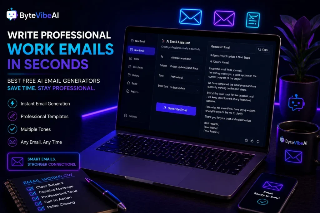 Best Free AI Email Generators helping professionals create polished work emails