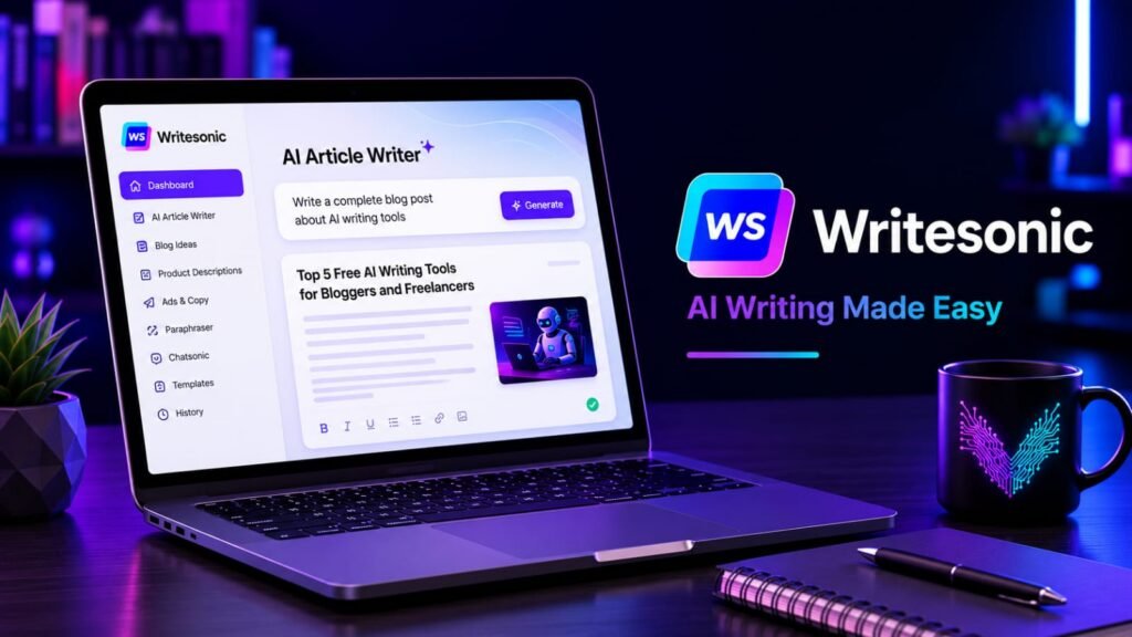 Writesonic AI writing tool for SEO content
