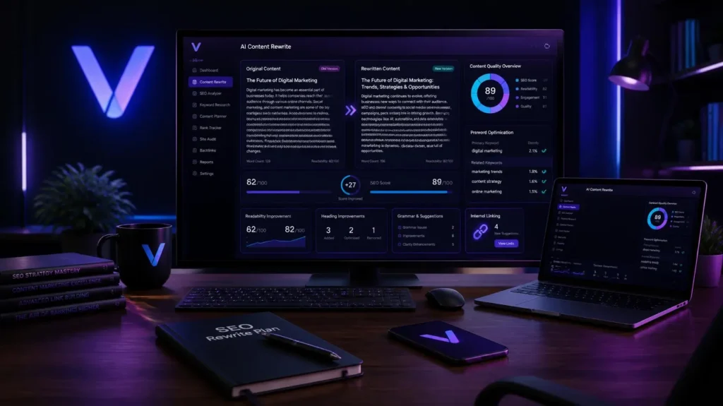 Use AI to Rewrite Old Articles with a professional AI content optimization workspace