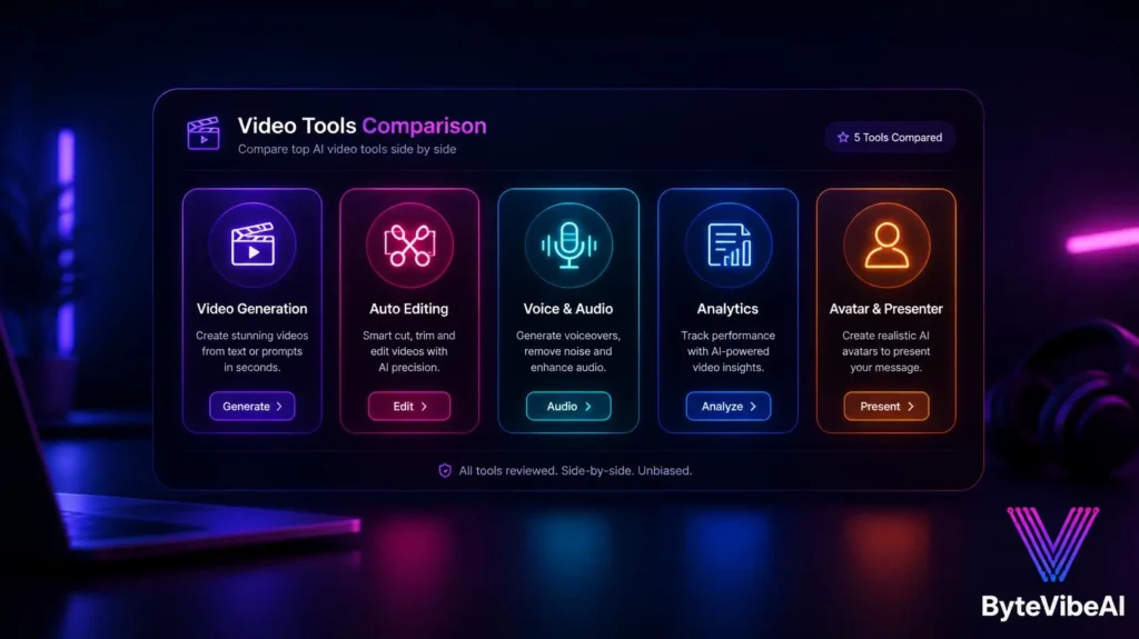AI Video Creation Tools Overview Overview of top 5 free AI video creation tools from text