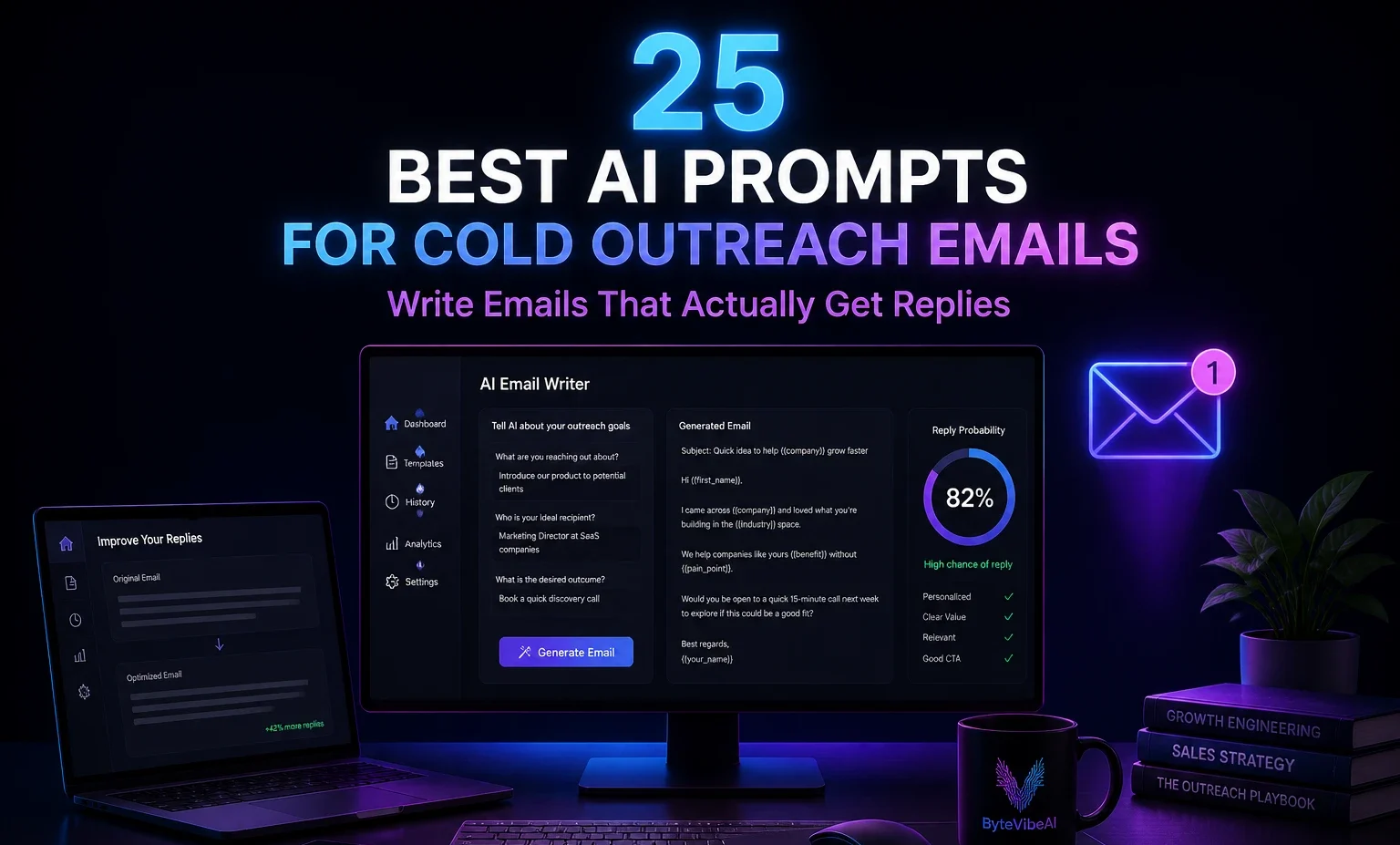 25 best AI prompts for cold outreach emails that get replies