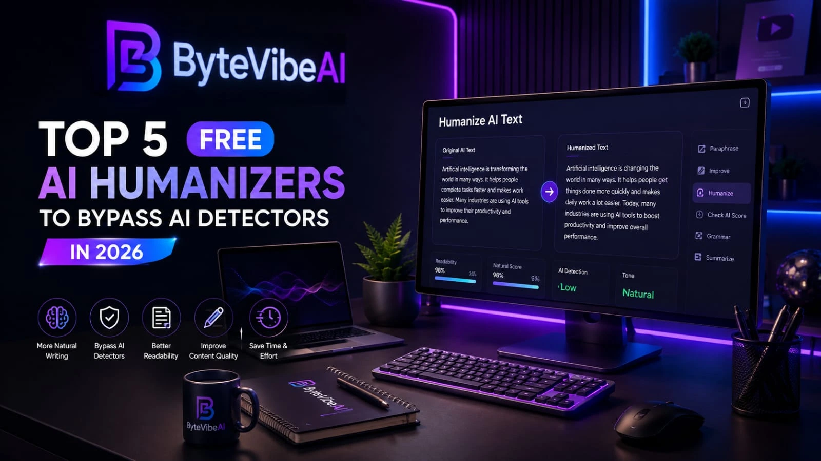 Best Free AI Humanizers for improving readability and creating natural-sounding content
