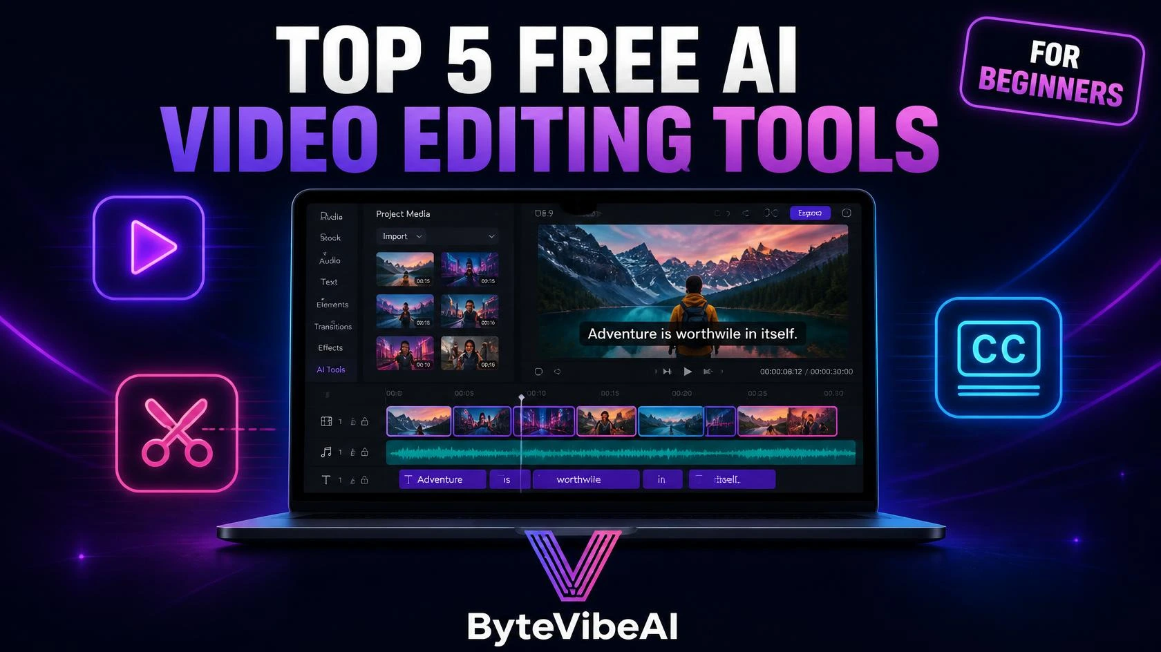 Free AI video editing tools for beginners and content creators
