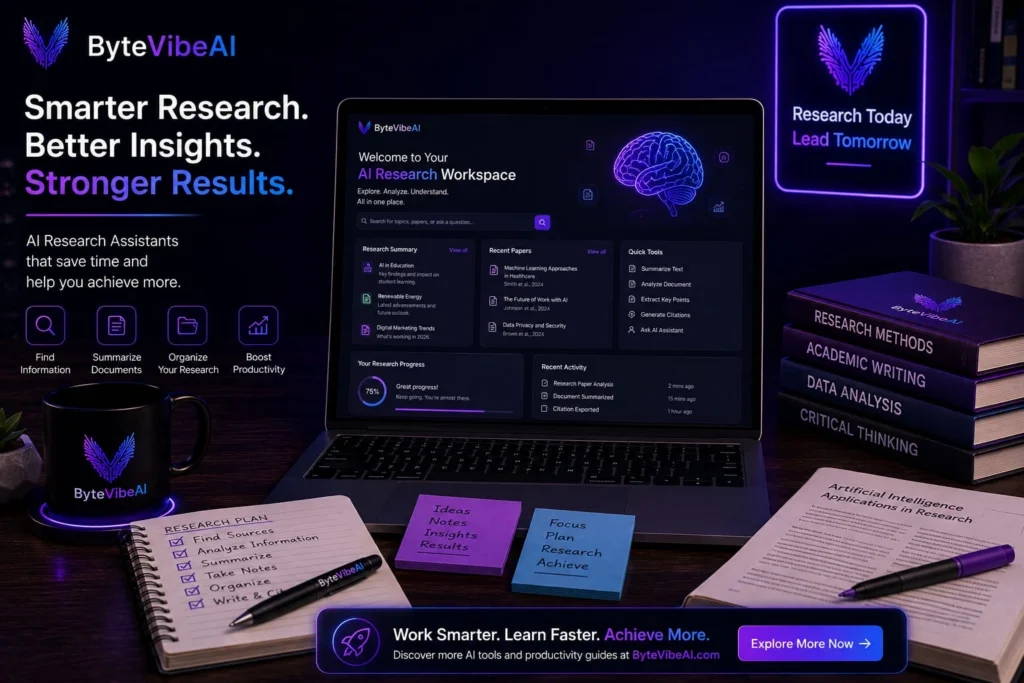 Best Free AI Research Assistants workspace for students and professionals