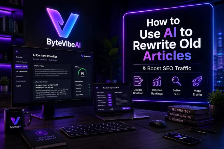 Use AI to Rewrite Old Articles and improve SEO traffic with modern content optimization
