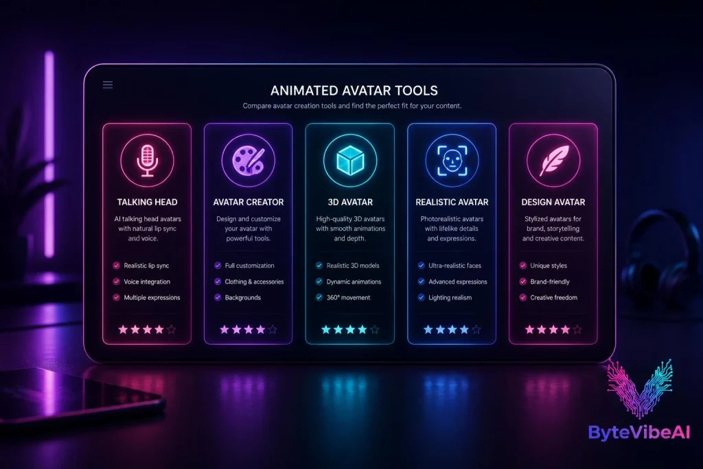 Overview of free AI avatar tools for creating animated Reels
