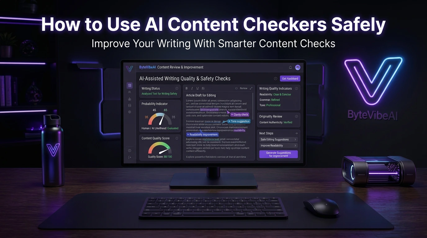 AI Content Checkers workspace for reviewing and improving writing
