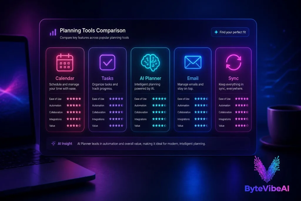Overview of free AI tools for building a weekly work plan