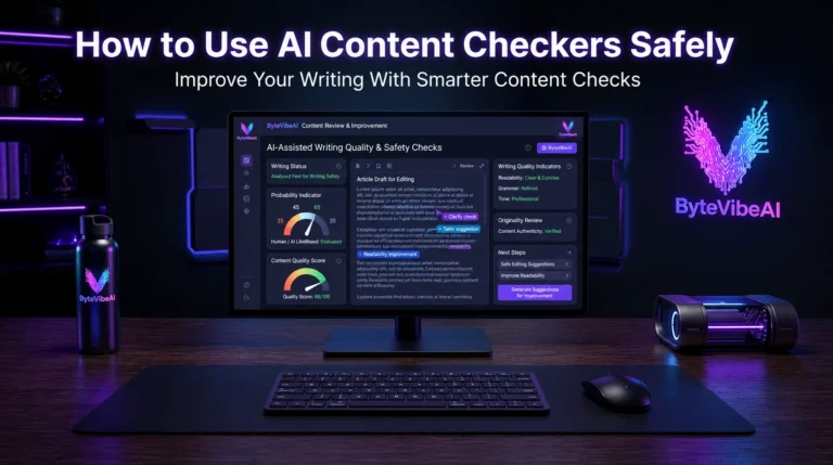 AI Content Checkers workspace for reviewing and improving writing