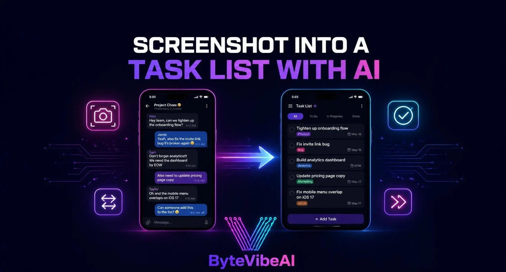 Turning a screenshot into a task list using AI, step-by-step