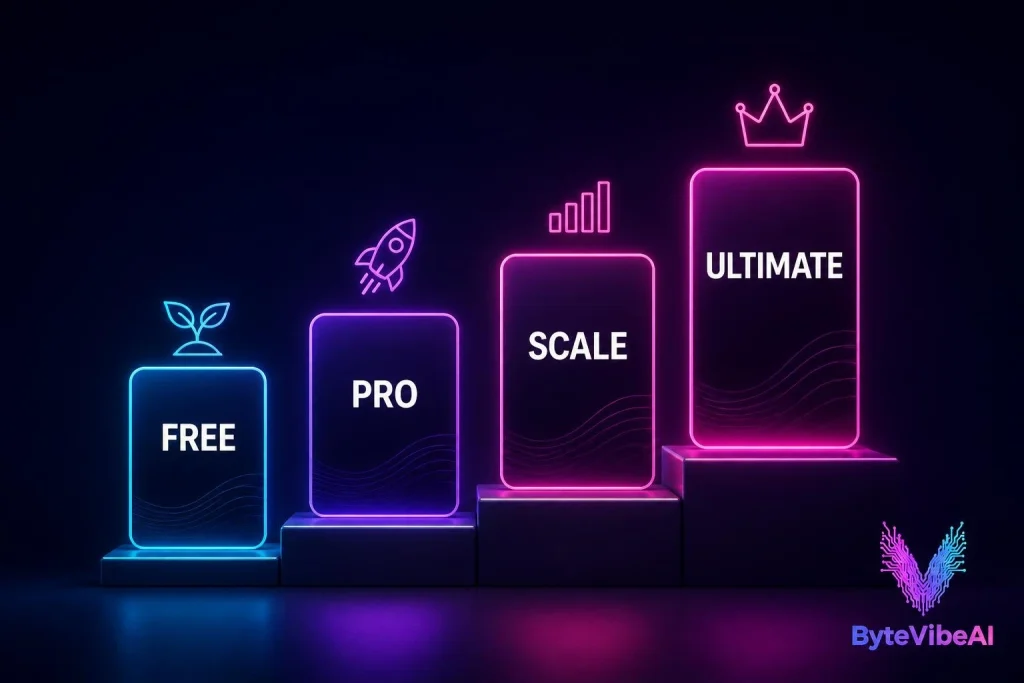 GenPage pricing plans: Free, Pro, Scale and Ultimate