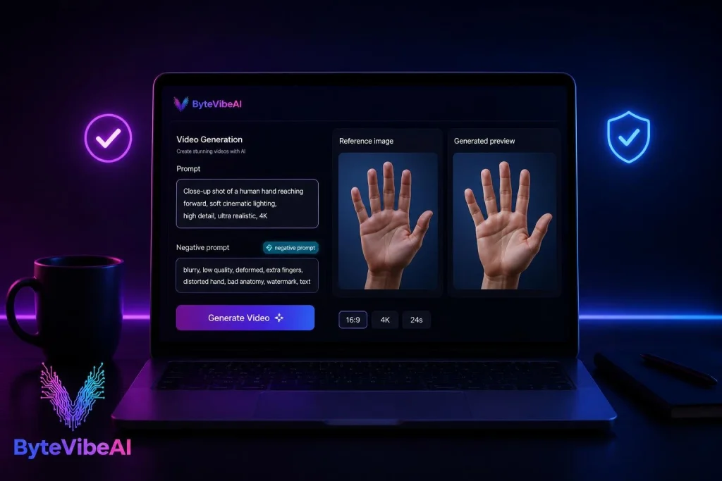Steps to prevent and fix distorted hands and fingers in AI video