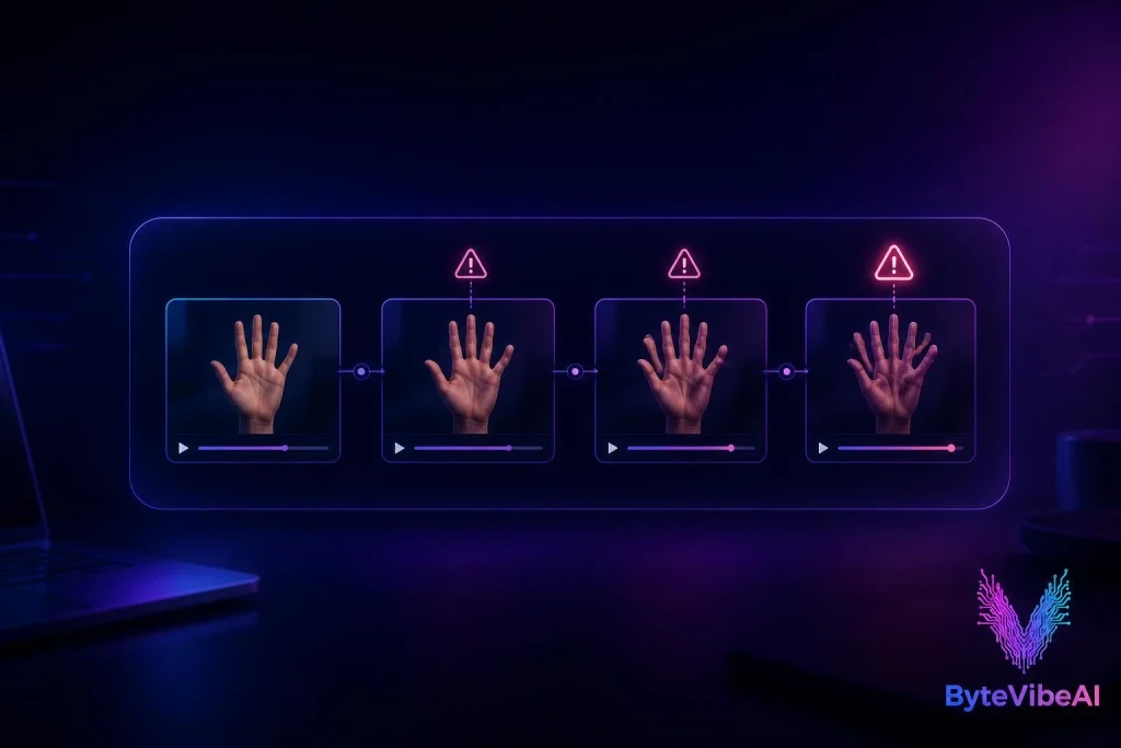 Explanation of why AI video hands and fingers distort during generation